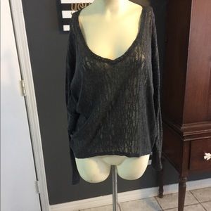 Buffalo gray sheer dolman top size m